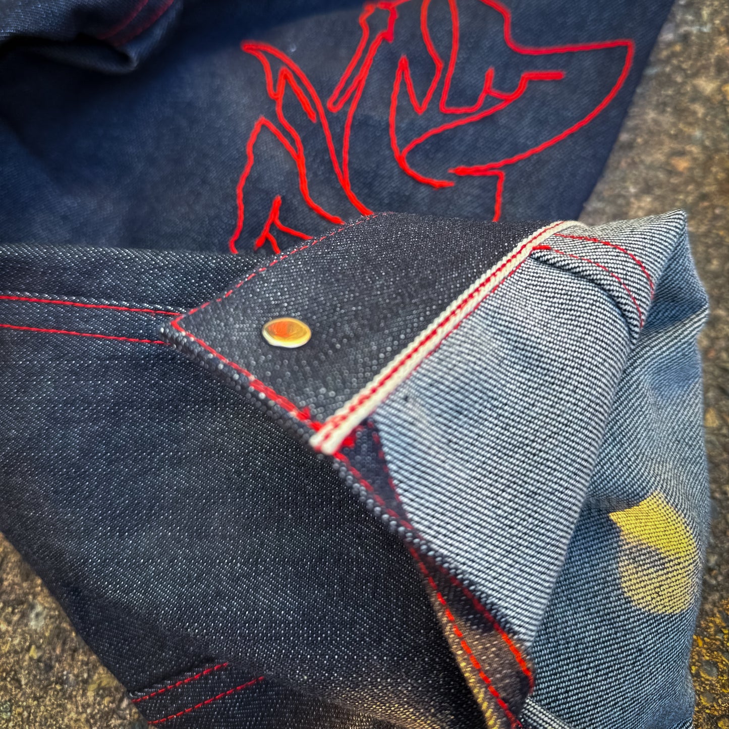 STR(U)NG TOGETHER RAW DENIM SELVEDGE JACKET