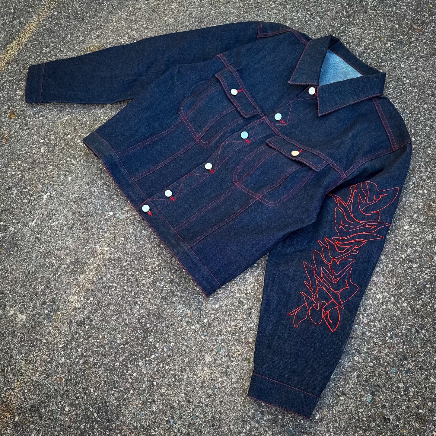 STR(U)NG TOGETHER RAW DENIM SELVEDGE JACKET