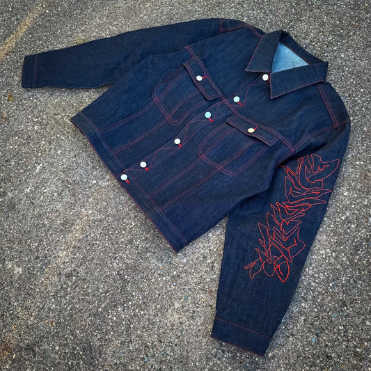 STR(U)NG TOGETHER RAW DENIM SELVEDGE JACKET