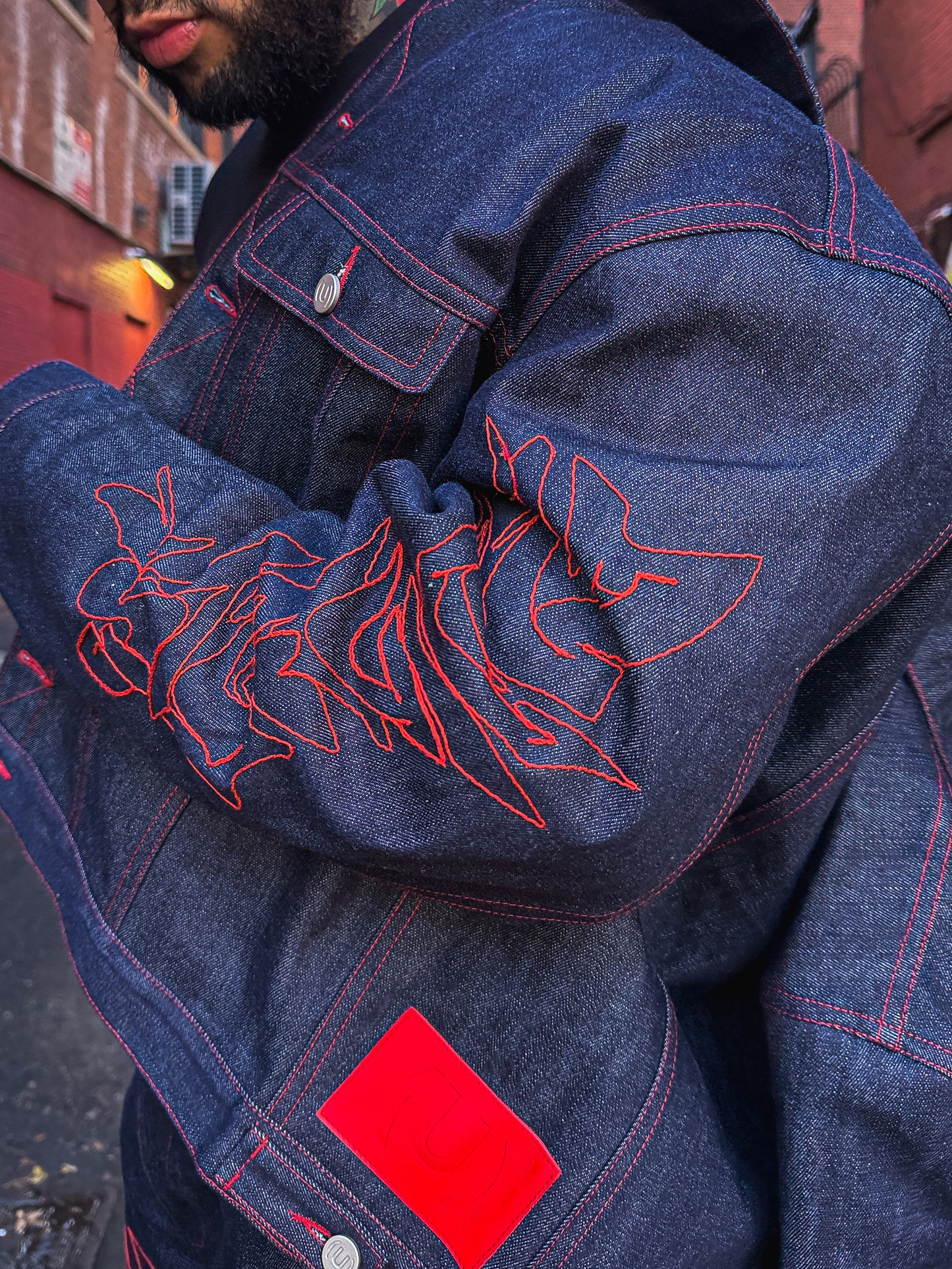 STR(U)NG TOGETHER RAW DENIM SELVEDGE JACKET