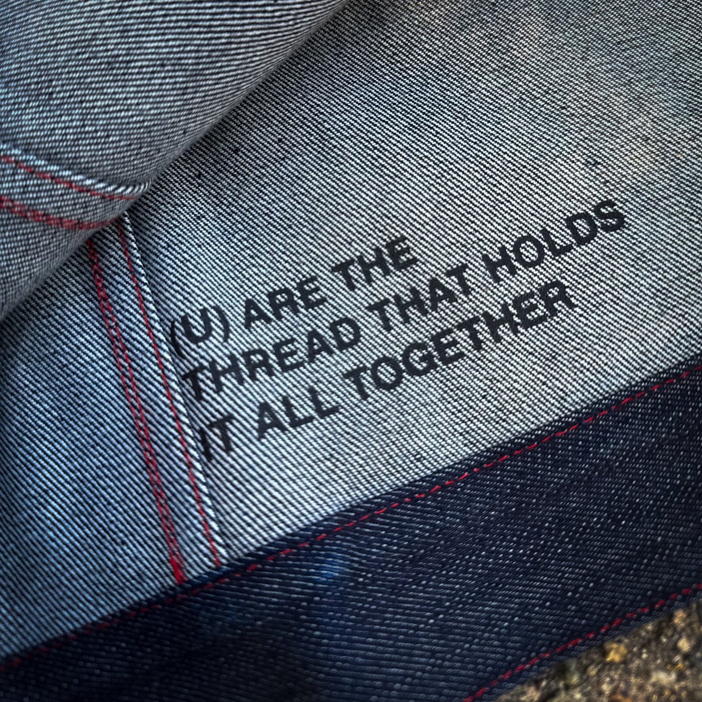 STR(U)NG TOGETHER RAW DENIM SELVEDGE JACKET