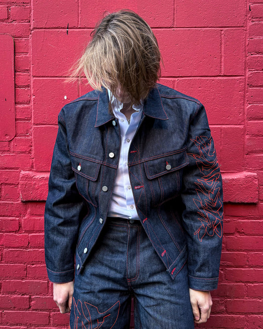 STR(U)NG TOGETHER RAW DENIM SELVEDGE JACKET